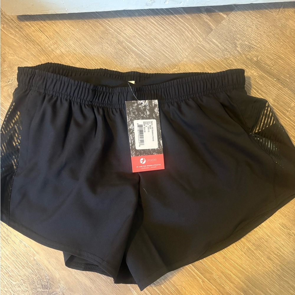 Oiselle Black Athletic Shorts Lightweight Performance